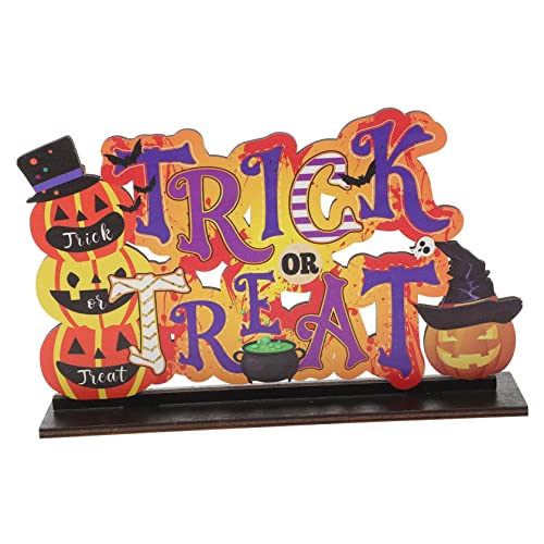 BESPORTBLE Halloween Tischdekoration Holzschild Trick Oder Treat Centerpiece Für Unvergessliche Partys Wiederverwendbar Langlebig Deko Element Für Hotels Und Veranstaltungen von BESPORTBLE