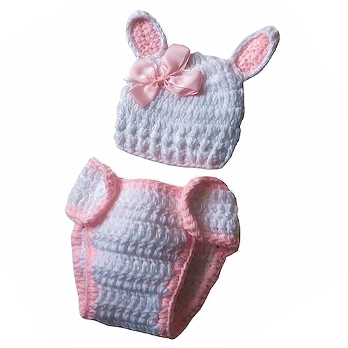 BESPORTBLE Handgefertigtes Neugeborenen Fotokostüm Baumwollgarn Gestricktes Hasenkostüm mit Zufälliger Schleife Unisex Babyfotorequisite zur Babyparty und Osterfoto BESPORTBLE Handgefertigtes Neugeborenen Fotokostüm Baumwollgarn Gestricktes Hasenkostüm mit Zufälliger Schleife Unisex Babyfotorequisite zur Babyparty und Osterfoto von BESPORTBLE