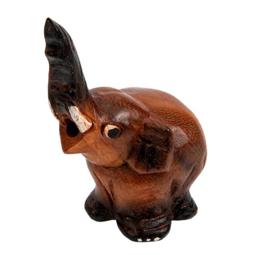 BESPORTBLE Holzfigur Elefant Handgefertigt mit Klangfunktion Umweltfreundliches Musikinstrument Dekoratives Holzornament für Kinderzimmer und Schreibtisch Einzigartiges Elefanten Design von BESPORTBLE