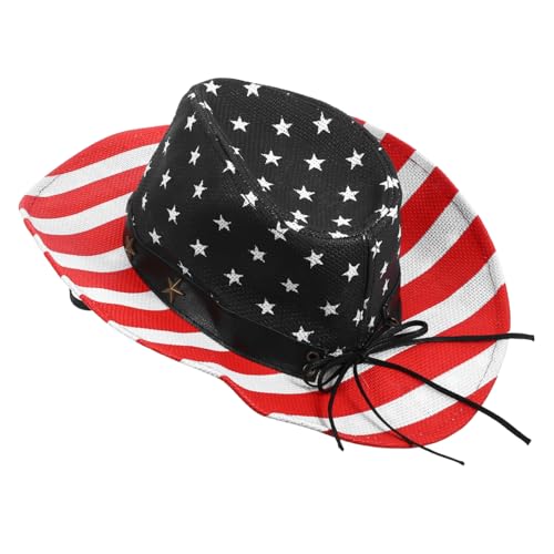 BESPORTBLE Hut Zum Unabhängigkeitstag Westernhut Amerikanische Flagge Partyzubehör BESPORTBLE Hut Zum Unabhängigkeitstag Westernhut Amerikanische Flagge Partyzubehör von BESPORTBLE