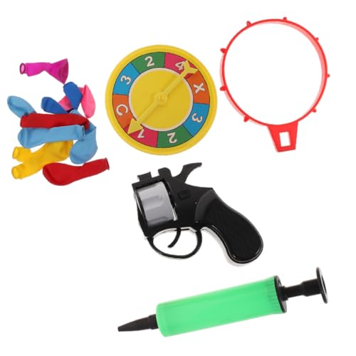 BESPORTBLE Interaktives Partyspiel Luftballon Shooter mit Rotierender Platte Bunter Latex und Kunststoffballon Lustiges Gesellschaftsspiel für Geburtstage und Familientreffen Zufällige Farbe von BESPORTBLE