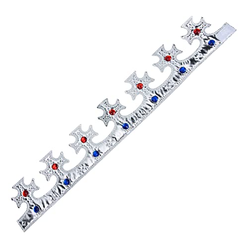 BESPORTBLE Jungen Krone Stirnband Silberne für Halloween Geburtstagsfeiern und Rollenspiele Weichem mit Schmucksteinen für Kostümpartys und Cosplay BESPORTBLE Jungen Krone Stirnband Silberne für Halloween Geburtstagsfeiern und Rollenspiele Weichem mit Schmucksteinen für Kostümpartys und Cosplay von BESPORTBLE