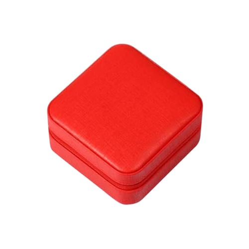 BESPORTBLE Kasten Schmuckkästchen Schmuck-Organizer-Halter reisen Fall Schmuckverpackung Reiseschachtel für Reise Schmuckhalter Reise-Ohrringetui Reiseschmuckbeutel rot von BESPORTBLE