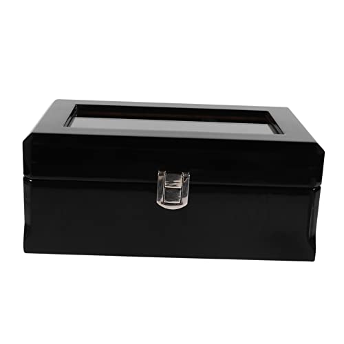 BESPORTBLE Kasten schmuckschatulle aus holz Beobachten Sie den Fall Uhrenvitrine schmuckkästchen rutsch fester Flanell Black von BESPORTBLE