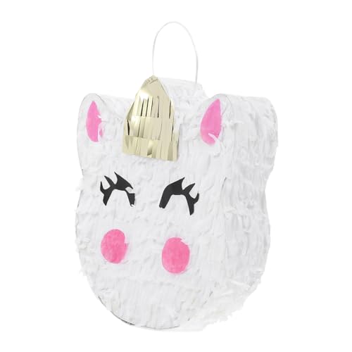 BESPORTBLE Kleine Einhorn Pinata für Kindergeburtstag Party Süßigkeitenfüllbar aus Sicherem Papier Kreative Deko für Festlichkeiten und Feierlichkeiten von BESPORTBLE