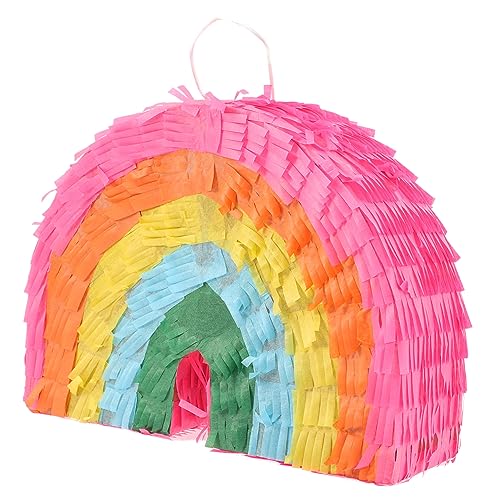 BESPORTBLE Kleine Regenbogen Pinata Für Kindergeburtstag Dekoration Für Füllspiel Mit Süßigkeiten Und Geschenken Für Geburtstagsfeiern Und Feierlichkeiten von BESPORTBLE