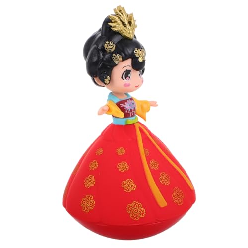 BESPORTBLE Kreative Musik Resin Imitations Tumbler Puppe für Junge Mädchen Bunte Prinzessin für Bauchlage und Krabbelspiele Handgefertigte Chinesische Figur mit Musikalischer Rotation von BESPORTBLE