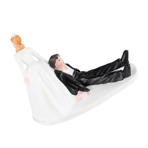 BESPORTBLE Lustiger Hochzeitstortenaufsatz Braut Und Bräutigam, Figur Für Hochzeitstorte Und Brautparty-dekoration, Hochzeitstorte-ornament Aus Kunstharz, Hochzeitsdekoration von BESPORTBLE