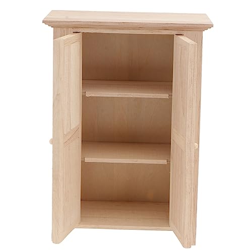 BESPORTBLE Mini Holz Möbel Modell Kommode Miniatur Möbelregal für Puppenhaus DIY Zimmerdekoration aus Eichenholz Stabiles Mini Möbelstück als Aufbewahrungsschrank Handgefertigtes Miniatur von BESPORTBLE