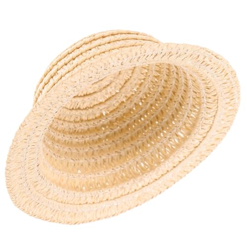 BESPORTBLE Mini Strohhut Gelb Miniatur Puppenhut Für DIY Bastelprojekte Leichtes Robustes Zubehör Für Dekoration Foto Requisiten Und Partybedarf Vielseitiger Mini Hut Für Kreative von BESPORTBLE