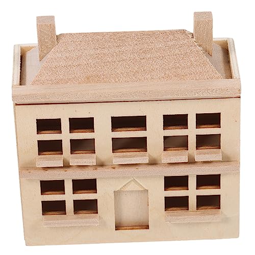 BESPORTBLE Miniatur Villa Modell aus Holz Blanko Mini Haus Dekoration Langlebiges Puppenhaus Zubehör Handgefertigtes Mini Haus für Sandtisch und Kreative Bastelprojekte BESPORTBLE Miniatur Villa Modell aus Holz Blanko Mini Haus Dekoration Langlebiges Puppenhaus Zubehör Handgefertigtes Mini Haus für Sandtisch und Kreative Bastelprojekte von BESPORTBLE