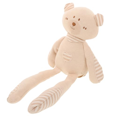 BESPORTBLE Organic Kuscheltier Plüschbär mit Langen Beinen Schadstofffreies Bio Baumwollspielzeug Beruhigender Begleiter für Junge Mädchen von Jahren Maschinenwaschbar als Einschlafhilfe und von BESPORTBLE