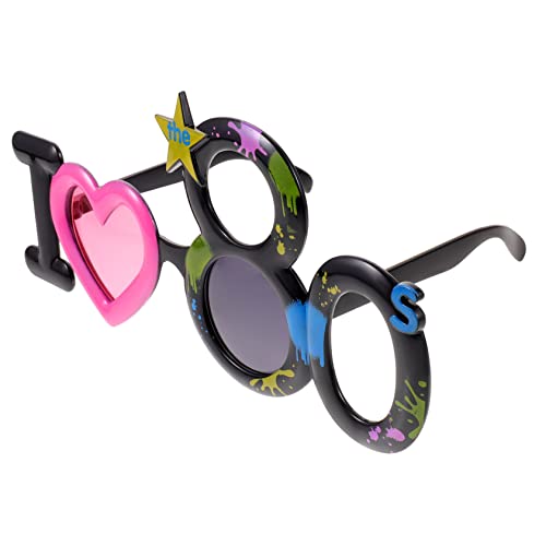 BESPORTBLE Partybrille funky Gläser verrückt Augen retro faschingsbrille karnevalsbrille party zubehör partyzubehör vintage brillen 80er-Jahre-Partykostüm-Brille Brille Foto-Requisite Plastik von BESPORTBLE
