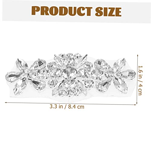 BESPORTBLE Perlen Strass Applikation für Gürtel Selbstklebender Schmuck Patch Robustes DIY Brautaccessoire Silberner Glitzergürtel für Abendkleider und Brautsash unter Sonneneinstrahlung von BESPORTBLE