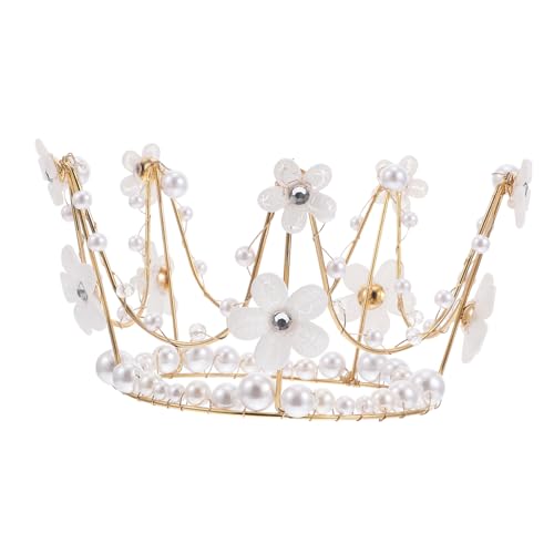 BESPORTBLE Perlenkrone Tortendeko Cake Ornament Hochzeit Geburtstag Party Tischdeko Brautschmuck Kuchen Dekoration Umweltfreundlich Sicher von BESPORTBLE