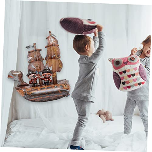 BESPORTBLE Piraten Schiff Folienballon Aufstellbar Aluminium Geburtstagsdeko Kinderparty Luftballon Partydekoration Kindergeburtstag Themen Deko von BESPORTBLE