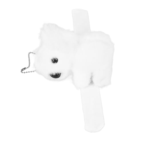 BESPORTBLE Plüsch Koala Schnapparmband Kuscheliges Slap Armband Party Mitgebsel Kindergeburtstag Dekoratives Handgelenksband Weiches Plüscharmband Weiß von BESPORTBLE