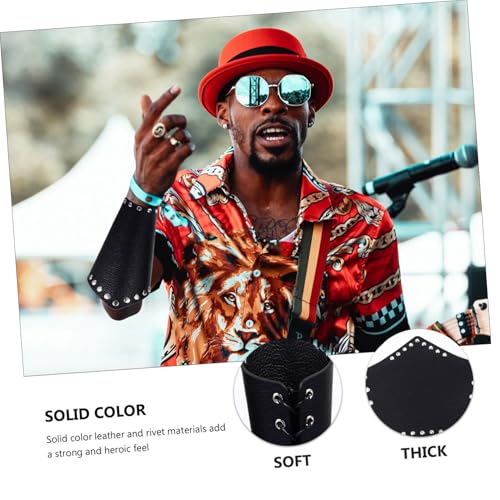 BESPORTBLE Punk Gothic Armschutz Mittelalterlicher mit Metallnieten Stabile Armschiene für Cosplay Rollenspiele Bühne und Kampfsport BESPORTBLE Punk Gothic Armschutz Mittelalterlicher mit Metallnieten Stabile Armschiene für Cosplay Rollenspiele Bühne und Kampfsport von BESPORTBLE