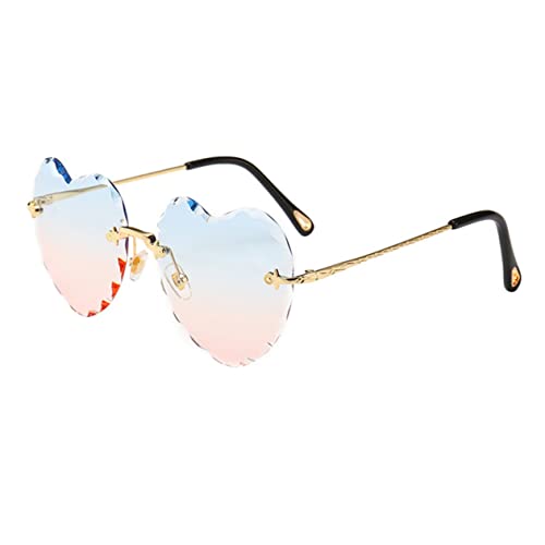BESPORTBLE Randlose Herz Für Frauen UV Mit Zarten Gläsern Modisches Accessoire Für Partys Und Fotos Trendige Damenbrille Im Eleganten Design von BESPORTBLE