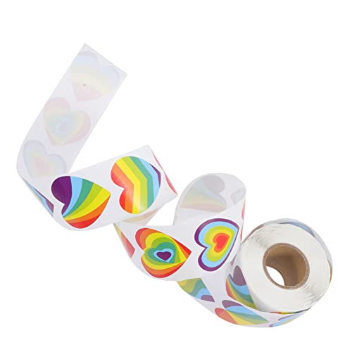 BESPORTBLE Regenbogen Herz Aufkleber Rolle Selbstklebend für Geschenktüten Versandtaschen Dekoration Pride Herz Sticker für Valentinstag Kreative Bastelprojekte BESPORTBLE Regenbogen Herz Aufkleber Rolle Selbstklebend für Geschenktüten Versandtaschen Dekoration Pride Herz Sticker für Valentinstag Kreative Bastelprojekte von BESPORTBLE