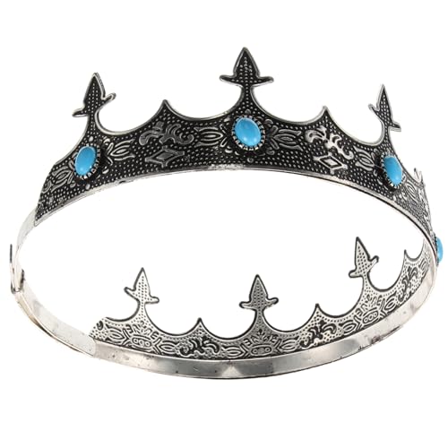 BESPORTBLE Retro Herren Krone Kopfdekor Vintage Königskrone mit Blauem Schmuckstein Langlebiges Halloween Kostüm Accessoire für Geburtstage Cosplay und Bühnenauftritte BESPORTBLE Retro Herren Krone Kopfdekor Vintage Königskrone mit Blauem Schmuckstein Langlebiges Halloween Kostüm Accessoire für Geburtstage Cosplay und Bühnenauftritte von BESPORTBLE