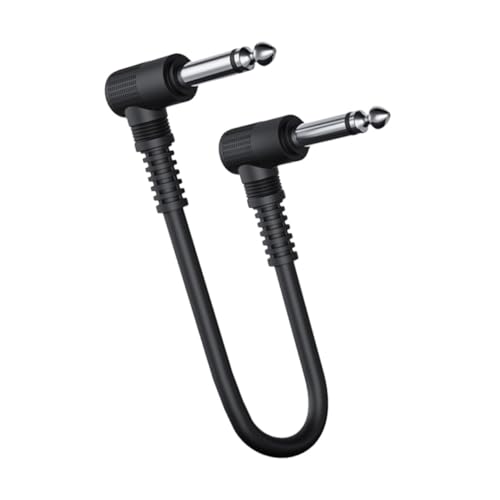 BESPORTBLE Schwarzes Instrumentenkabel mit Geradem und Rechtwinkligem Metallstecker Doppelt Geschirmt Geräuscharm für Bass Keyboard und Effektpedale BESPORTBLE Schwarzes Instrumentenkabel mit Geradem und Rechtwinkligem Metallstecker Doppelt Geschirmt Geräuscharm für Bass Keyboard und Effektpedale von BESPORTBLE