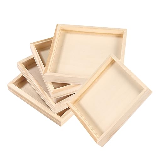 BESPORTBLE Serviertabletts Aus Unbehandeltem Holz 5 Stück Haltertabletts Aus Holz Für Spielzeug BESPORTBLE Serviertabletts Aus Unbehandeltem Holz 5 Stück Haltertabletts Aus Holz Für Spielzeug von BESPORTBLE