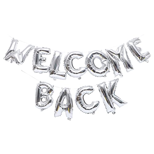 BESPORTBLE Silberne Welcome Back Luftballons Aus Aluminiumfolie – Buchstabenballons Für Festliche Anlässe - Ideal Für Büro Und Zuhause - Einfach Mit Helium Zu Befüllen BESPORTBLE Silberne Welcome Back Luftballons Aus Aluminiumfolie – Buchstabenballons Für Festliche Anlässe - Ideal Für Büro Und Zuhause - Einfach Mit Helium Zu Befüllen von BESPORTBLE