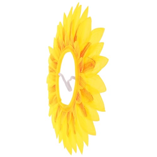 BESPORTBLE Sonnenblumen-Kopfbedeckung Blumenkostüm Für Erwachsene Kinder Lustige Performance-Requisiten Gelbes Blumenkostüm Polyester-Sonnenblumenhut Für Party Festival Teenager Frauen von BESPORTBLE