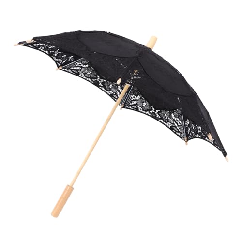 BESPORTBLE Spitzenschirm Leichter Dekoschirm Für Hochzeiten Blumenförmiger Regenschirm Aus Weißer Eleganter Brautschirm Für Fotos Und Besondere Anlässe von BESPORTBLE