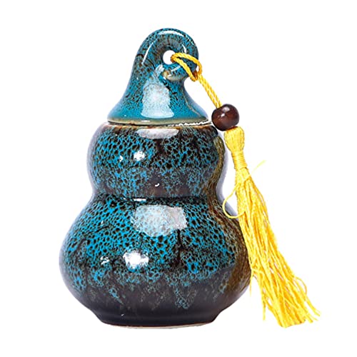 BESPORTBLE Teedose Keramik Chinesischer Stil Vintage Blau Wu Lou Kürbis Vorratsdose mit Deckel Kekse Tee Kaffee Süßigkeiten Snack Gewürz Getreide Zucker Kräuter Aufbewahrung von BESPORTBLE