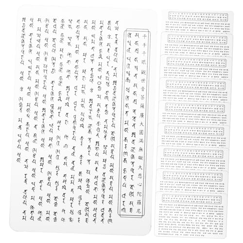 BESPORTBLE Teiliges Klarer Sanskrit Amuletkarten Feng Shui Schutzkarten für und Vielseitige Verwendung Einzigartiger Sanskritschrift von BESPORTBLE