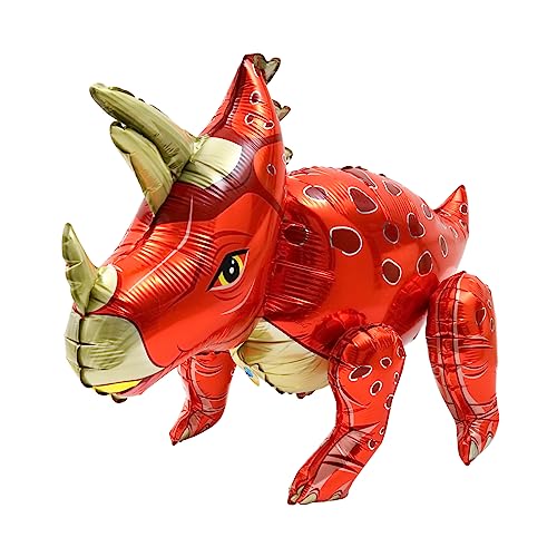 BESPORTBLE Triceratops Folienballon Rot Stehend Dinosaurier Luftballon Geburtstagsdeko Party Dinosaurier Folienballon für Kindergeburtstag Party Dekoration BESPORTBLE Triceratops Folienballon Rot Stehend Dinosaurier Luftballon Geburtstagsdeko Party Dinosaurier Folienballon für Kindergeburtstag Party Dekoration von BESPORTBLE
