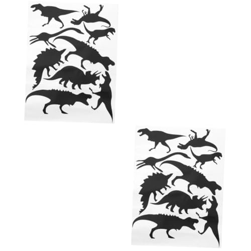 BESPORTBLE Wandtattoo Dinosaurier Für Kinderzimmer – Entfernbarer PVC-Aufkleber in Schwarz - Lustige Dinosaurier Motive Für Kreative Wandgestaltung Perfektes Für Kinderzimmer Und von BESPORTBLE