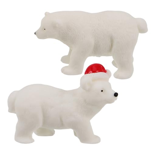 BESPORTBLE Weihnachtsbär Figur Resin Tischdekoration Familienfigur Für Weihnachten Winter Ornamente Niedliche Für Kuchendekoration Und Zuhause Weihnachtsdeko von BESPORTBLE