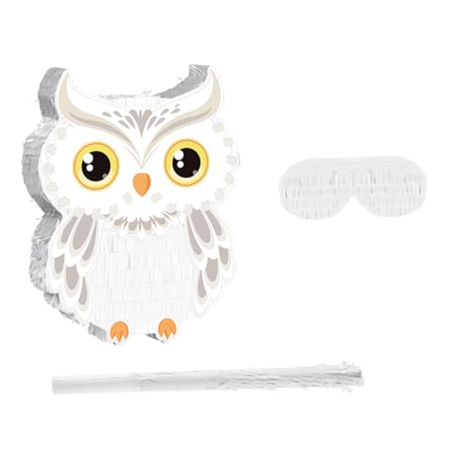 BESPORTBLE Weiße Eulen Piñata Dschungel Tiermotiv für Jungen und Mädchen Geburtstagsfeier Halloween Partydekoration mit Pinata Süßigkeitenfüllung und Fotorequisiten von BESPORTBLE