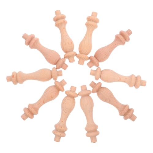 10 Stück unlackierte Holzspindeln – exquisit geschnitzte Baluster für Möbel und Dekoration – Khaki – kompaktes Holzdesign für Treppenhaus, Kleiderschrank und Weinschränke 10 Stück unlackierte Holzspindeln – exquisit geschnitzte Baluster für Möbel und Dekoration – Khaki – kompaktes Holzdesign für Treppenhaus, Kleiderschrank und Weinschränke von BESSTUUP