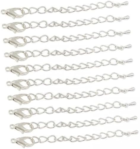 10 Verlängerungsketten zur Schmuckherstellung, Armband, Halskette, weiß 10 Verlängerungsketten zur Schmuckherstellung, Armband, Halskette, weiß von BESSTUUP