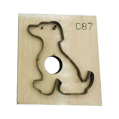 Leder-Stanzschablone, Mehrzweck-Stanzschablone, handgefertigt, manuelles Werkzeug, Holz-Stanzform, Hundeform, Stanzwerkzeug für Anfänger von BESSTUUP