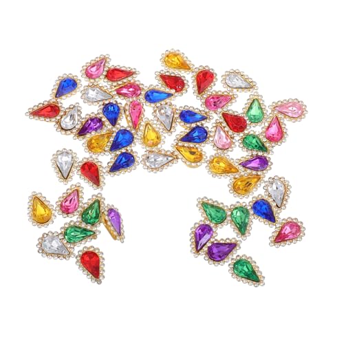 Tränentropfen Strass Applikationen, DIY Schmuck und Haarschmuck für Kleidung Nähen und Bastelprojekte (50 Stück) von BESSTUUP