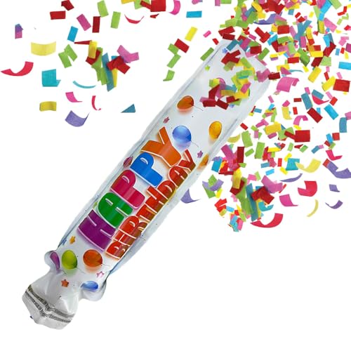 BEST PARTY EVER! Happy Birthday Squeeze Popper 2 Pack (10 Konfetti Party Poppers) von BEST PARTY EVER!