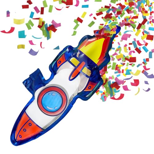 BEST PARTY EVER! Rocketship Squeeze Popper 2 Pack (10 Konfetti-Party-Popper) von BEST PARTY EVER!