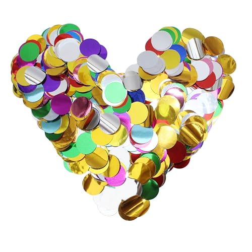 BESTCYC 100 g, 15 mm, rund, mehrfarbig, metallische Folie, Konfetti für Party, Glitzer, Tischkonfetti für Geburtstag, Hochzeit, Dekoration BESTCYC 100 g, 15 mm, rund, mehrfarbig, metallische Folie, Konfetti für Party, Glitzer, Tischkonfetti für Geburtstag, Hochzeit, Dekoration von BESTCYC