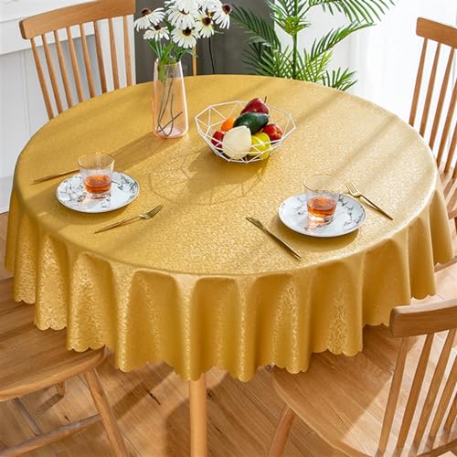 BESTORI Tischdecke Wasserdicht Rechteckig Abwaschbar Wasserabweisend Fleckschutz Wachstuchtischdecke Tischtuch für Küche Esszimmer Hochzeiten, Gold, 120 x 120cm, Rund BESTORI Tischdecke Wasserdicht Rechteckig Abwaschbar Wasserabweisend Fleckschutz Wachstuchtischdecke Tischtuch für Küche Esszimmer Hochzeiten, Gold, 120 x 120cm, Rund von BESTORI