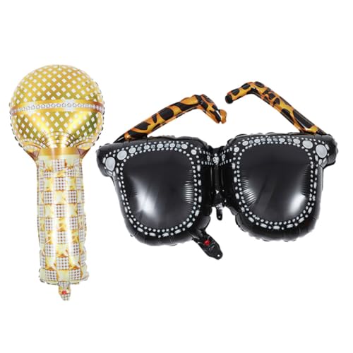 BESTOYARD 1 Satz Mikrofonbrille Aluminiumfolienballon Zubehör für Musikpartys Dekorationen Urlaub geburtstagsdeko kindergeburtstags dekoration Aluminiumfolienballons für die Babyparty BESTOYARD 1 Satz Mikrofonbrille Aluminiumfolienballon Zubehör für Musikpartys Dekorationen Urlaub geburtstagsdeko kindergeburtstags dekoration Aluminiumfolienballons für die Babyparty von BESTOYARD