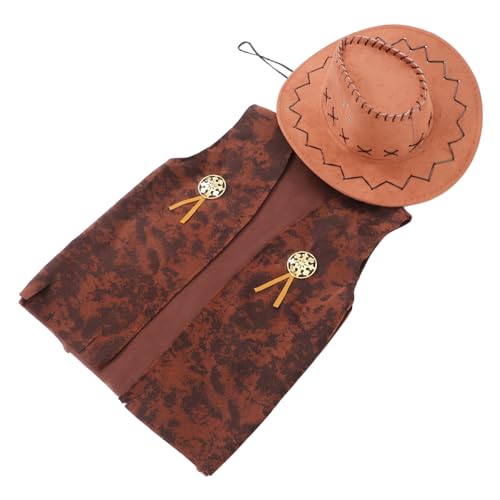 BESTOYARD 1 Set Jeansanzug Herrenbekleidung Jugend Cowboyhut Cowboyhut Cowboykostüm Erwachsenes Cowboykostüm Für Jungen Cowboy Geburtstagsparty Zubehör Cowboy Accessoires Für Männer von BESTOYARD