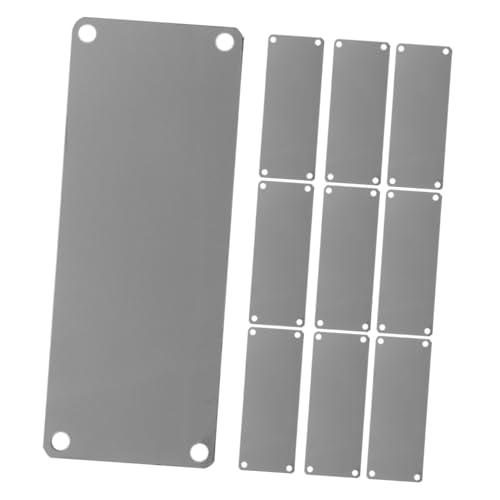 BESTOYARD 10 Stück Blanko Gravierbare Metallbeschilderung für Heim Büro Gewerbe Langlebige Rostfreie Namensschilder mit Löchern für Einfache Montage BESTOYARD 10 Stück Blanko Gravierbare Metallbeschilderung für Heim Büro Gewerbe Langlebige Rostfreie Namensschilder mit Löchern für Einfache Montage von BESTOYARD