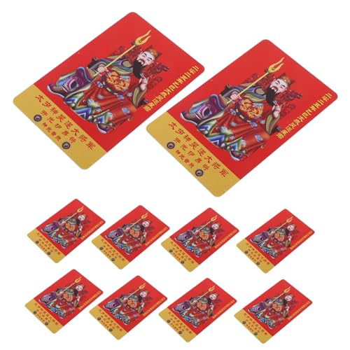 BESTOYARD 10 Stück Tai Karte Glücksamulett Karte Schlange Neujahrsgrußkarten Exquisites Partyzubehör Feng Shui Karten Zartes Zubehör Feng Shui von BESTOYARD