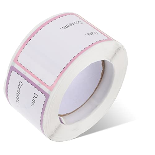 BESTOYARD 1Rolle Roll Lebensmitteletiketten für Gefrier Kühlschranklagerung Abnehmbare Aufkleber für Lebensmittelbehälter Selbstklebende Etiketten zum Beschriften von Inhalten von BESTOYARD