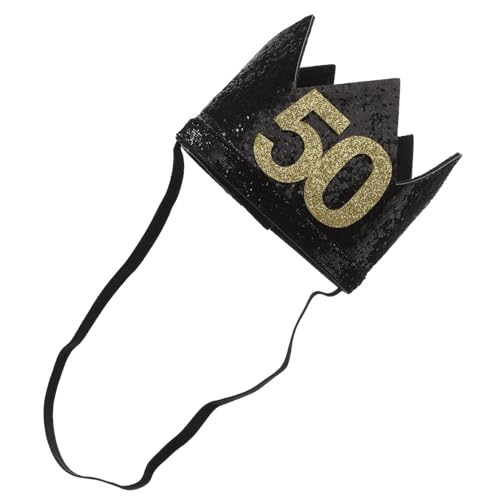 BESTOYARD 1pc Elegante Krone Hut für 50th Geburtstag Party Hut Erwachsene Geburtstag Krone Erwachsene von BESTOYARD